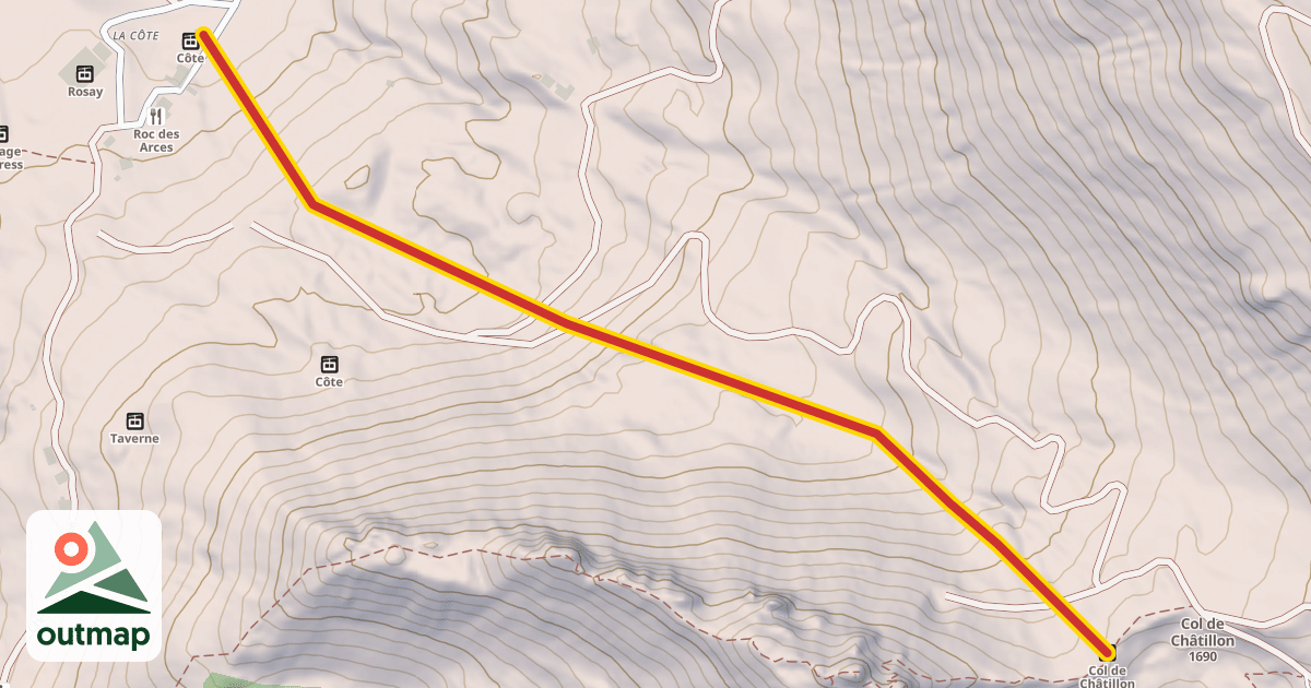 Map of Col de Châtillon