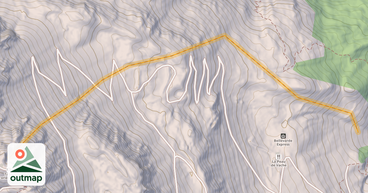 Map of Couloir de la Table d'orientation