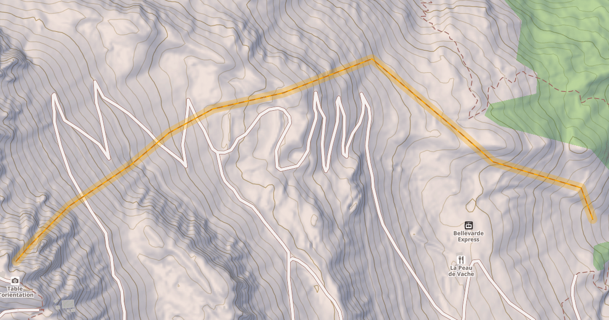 Map preview of Couloir de la Table d'orientation