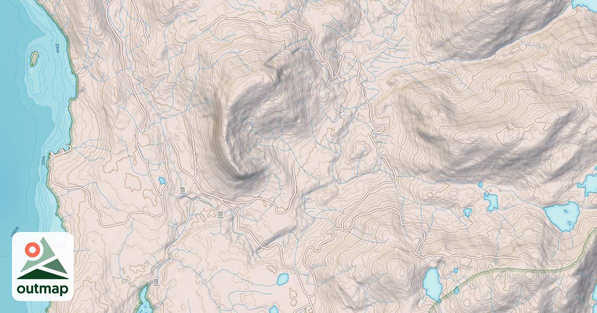 Map of PAINTED PEAK