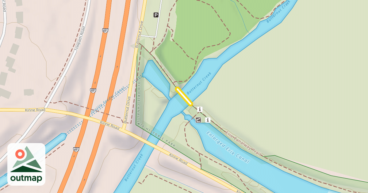 Map of Erie Canalway Trail