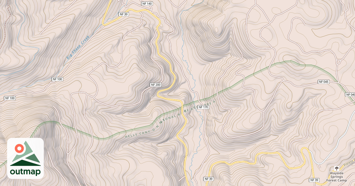 Map of Lick Creek Ohv