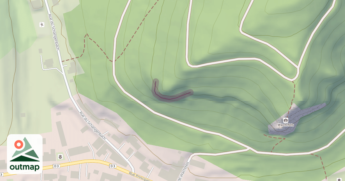 Map of Climbing Crag
