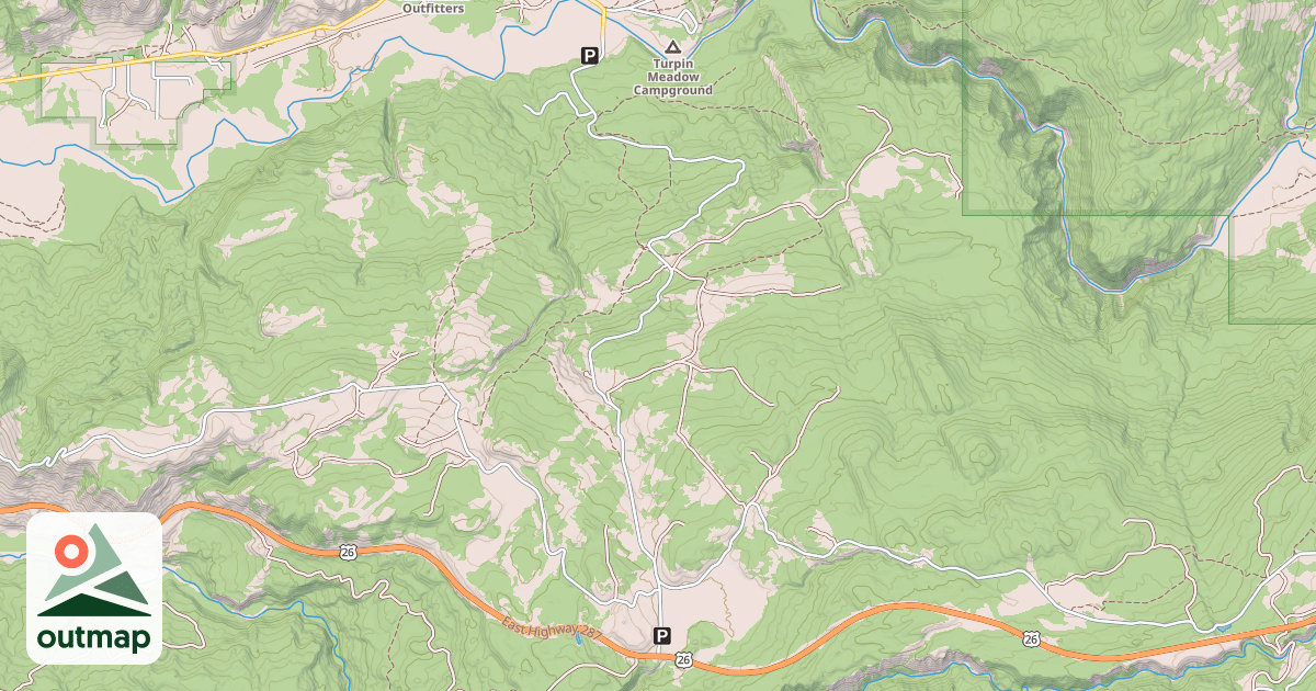 Map of FOURMILE MEADOW