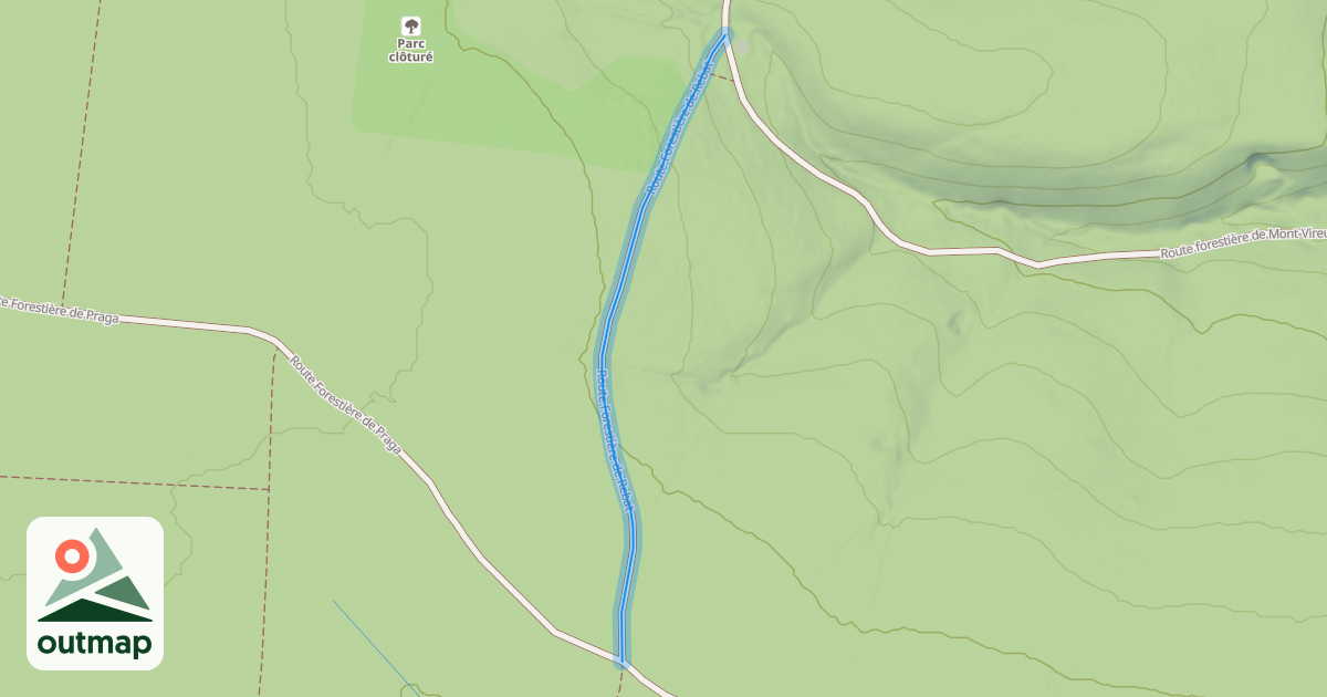 Map of Route Forestière de Rebat