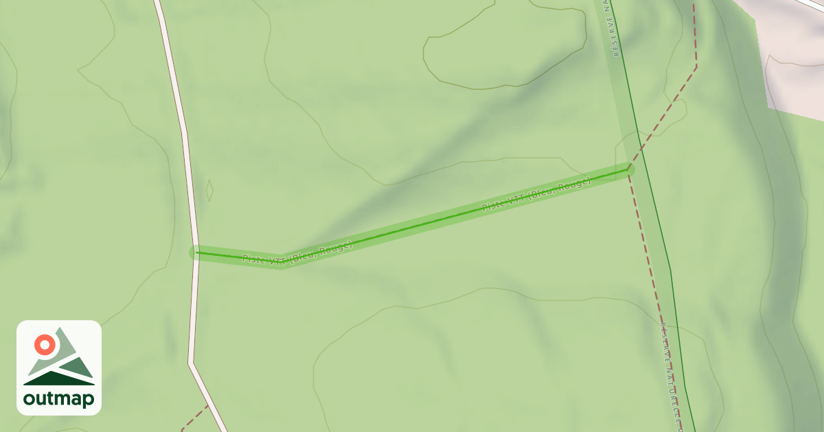 Map of Piste VTT (Bleu, Rouge)