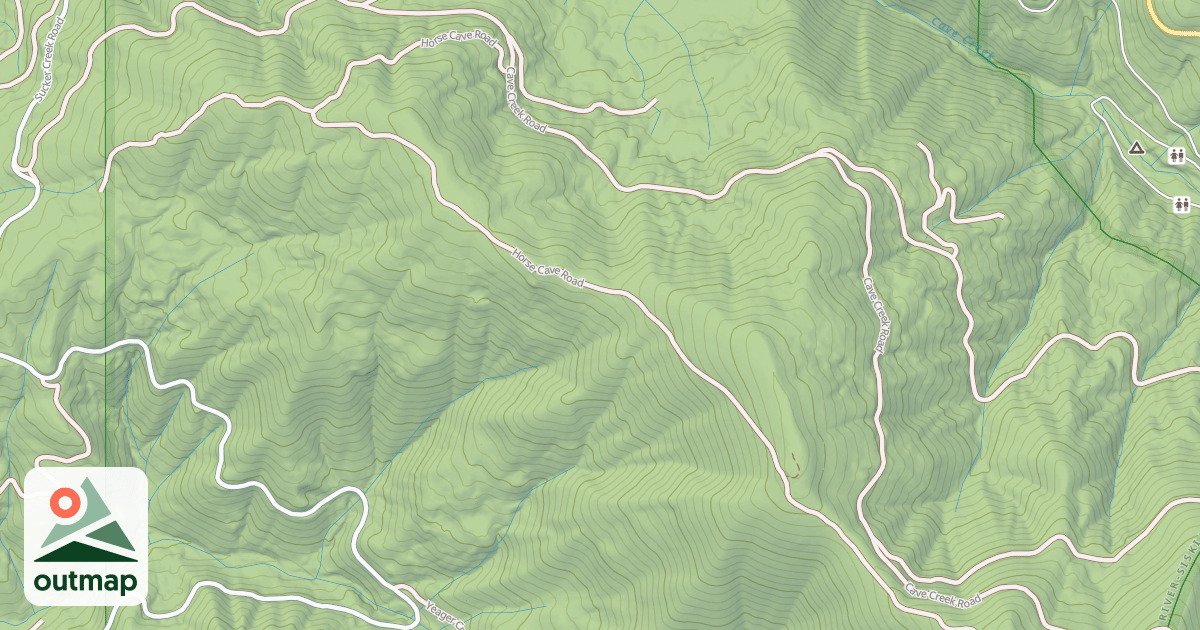 Map of HORSE CAVE