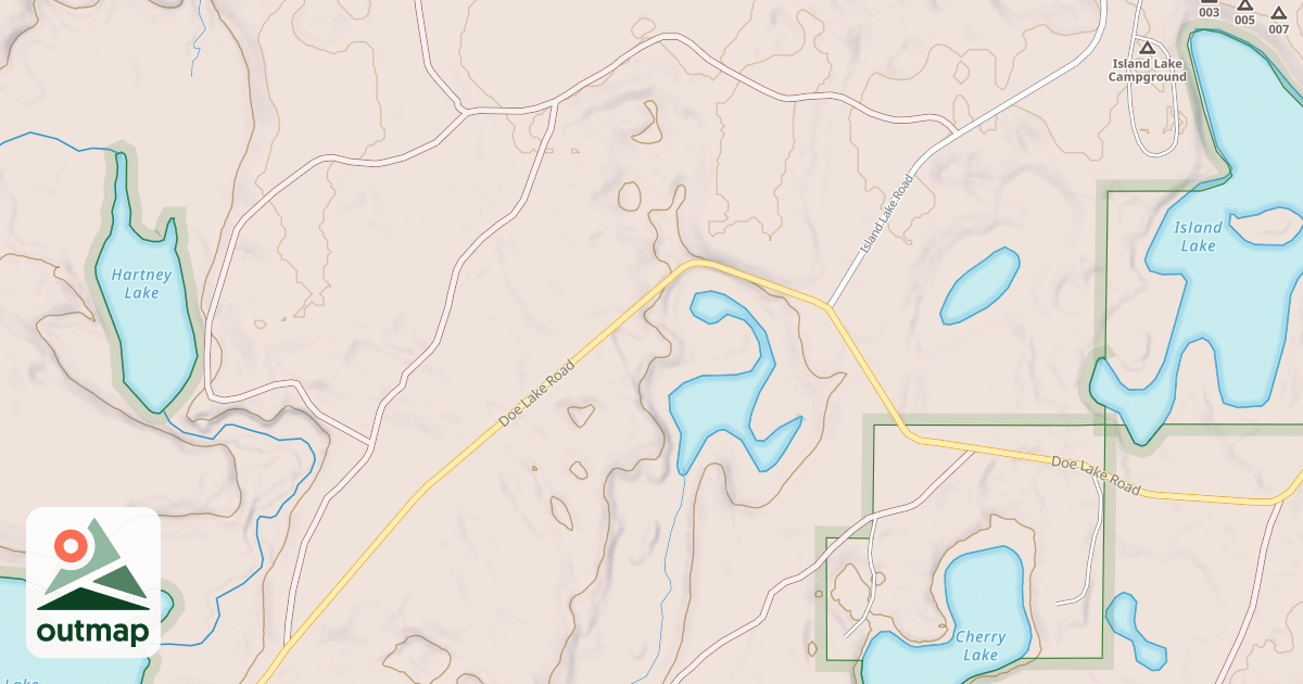 Map of HARTNEY LAKE