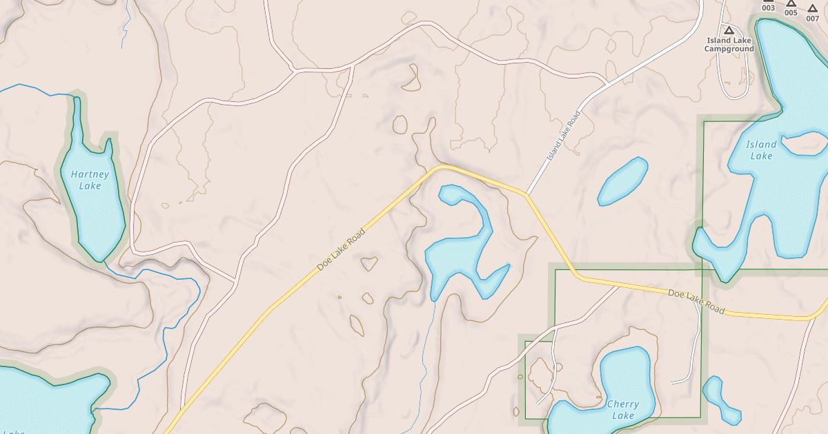 Map preview of HARTNEY LAKE