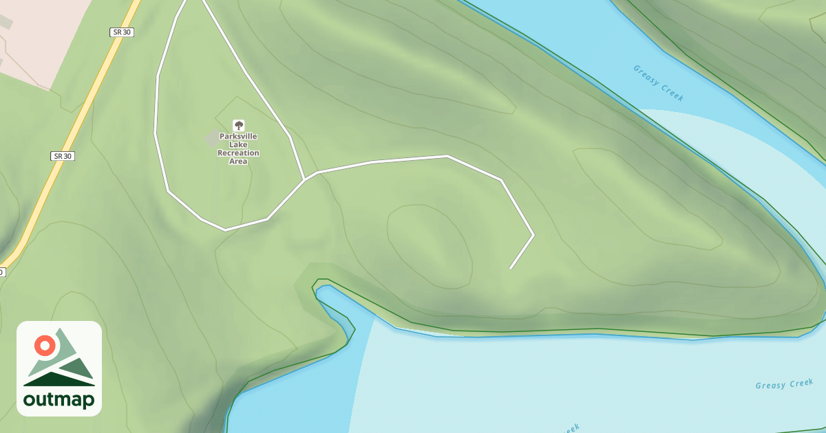 Map of PARKSVILLE SPUR B