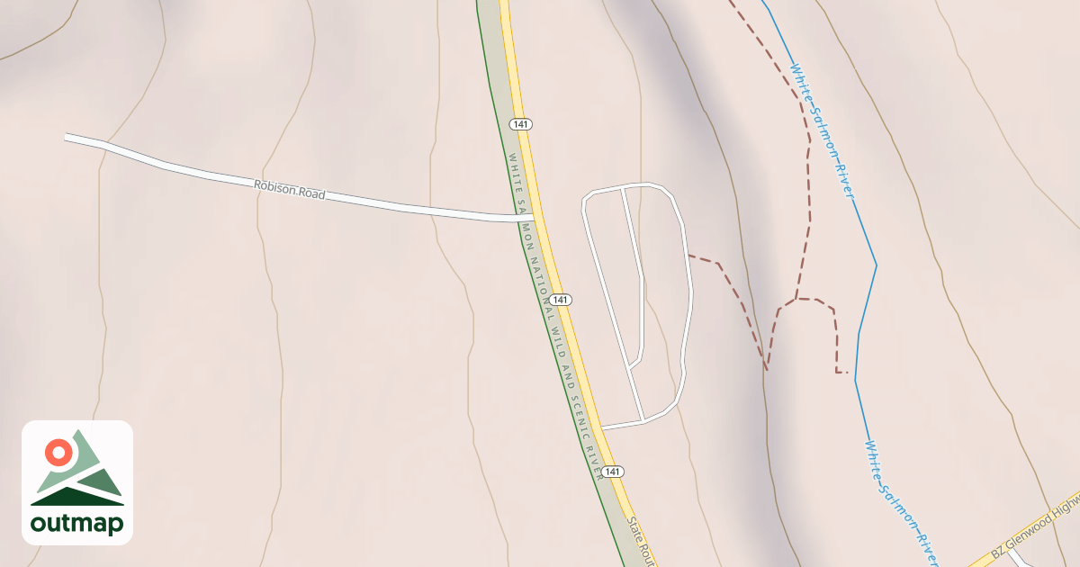 Map of WHITE SALMON RIVER LAUNCH@BZ