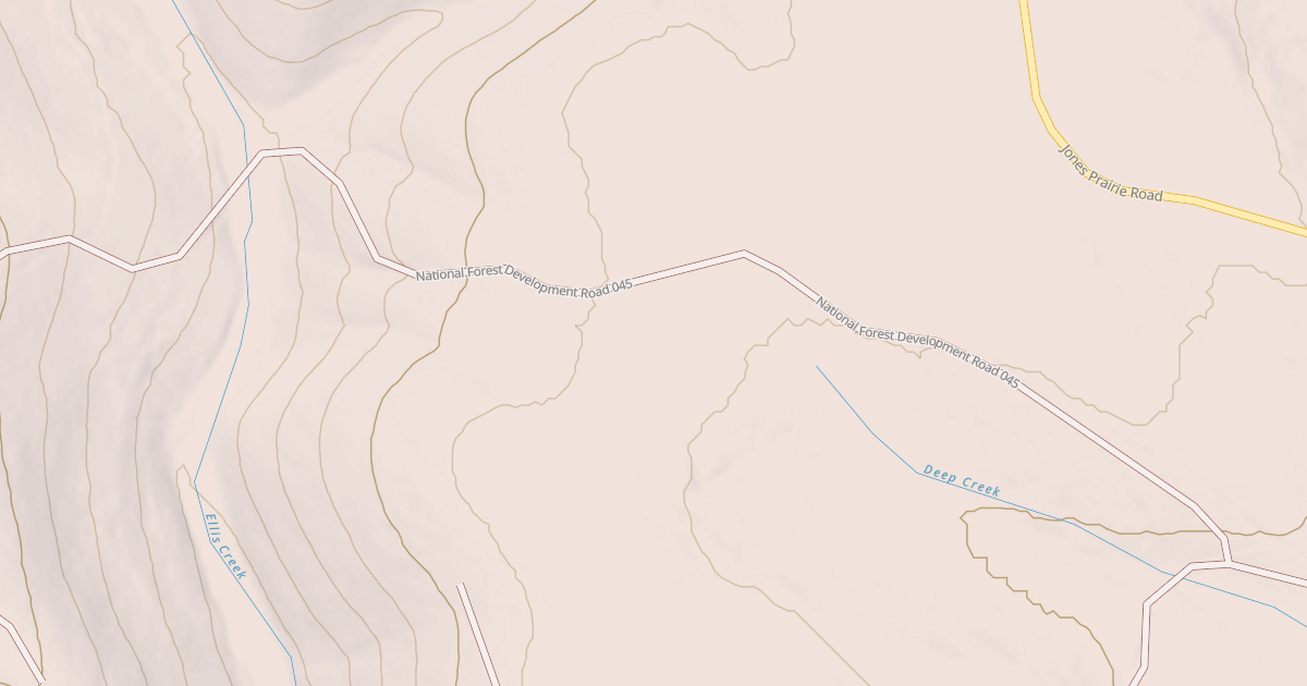 Map preview of USFS National Forest System Roads {8182DE80-017D-4D4F-91A0-F0D516754BBB}