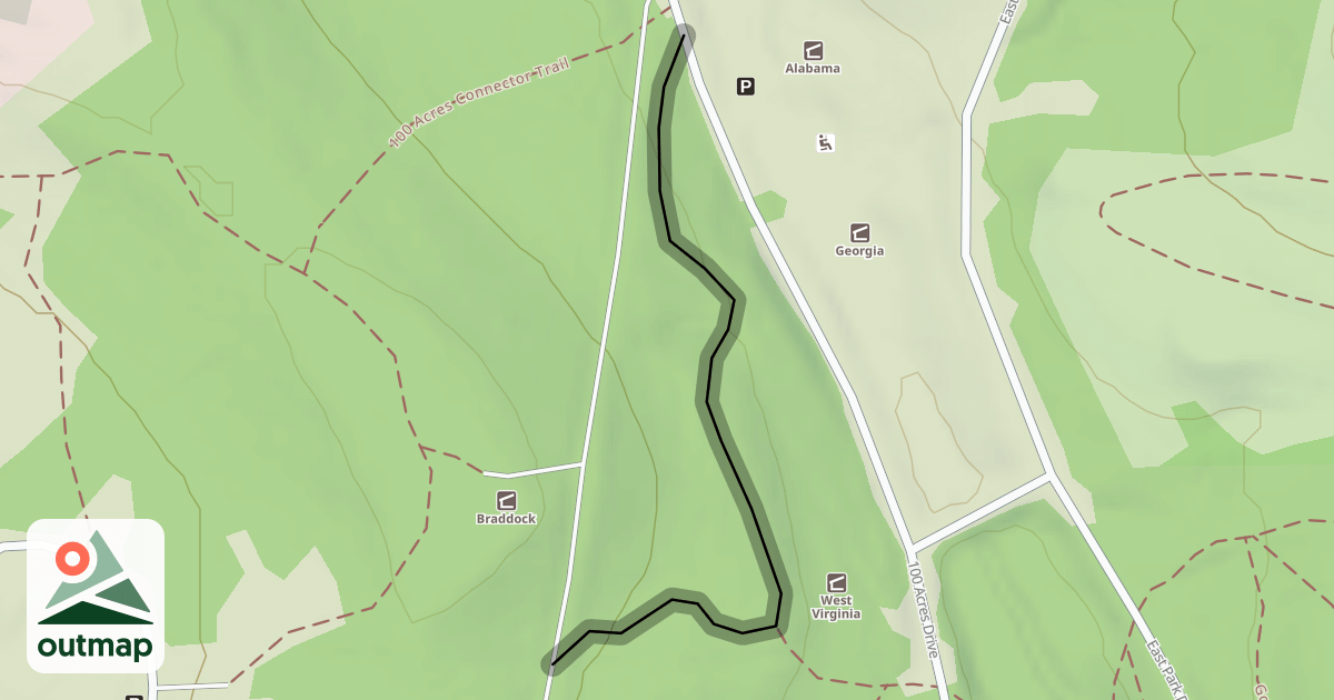 Map of Texas Road Gas Line Trail