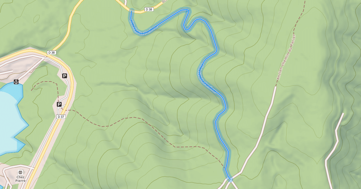 Map preview of Piste H98 Le Pandoux