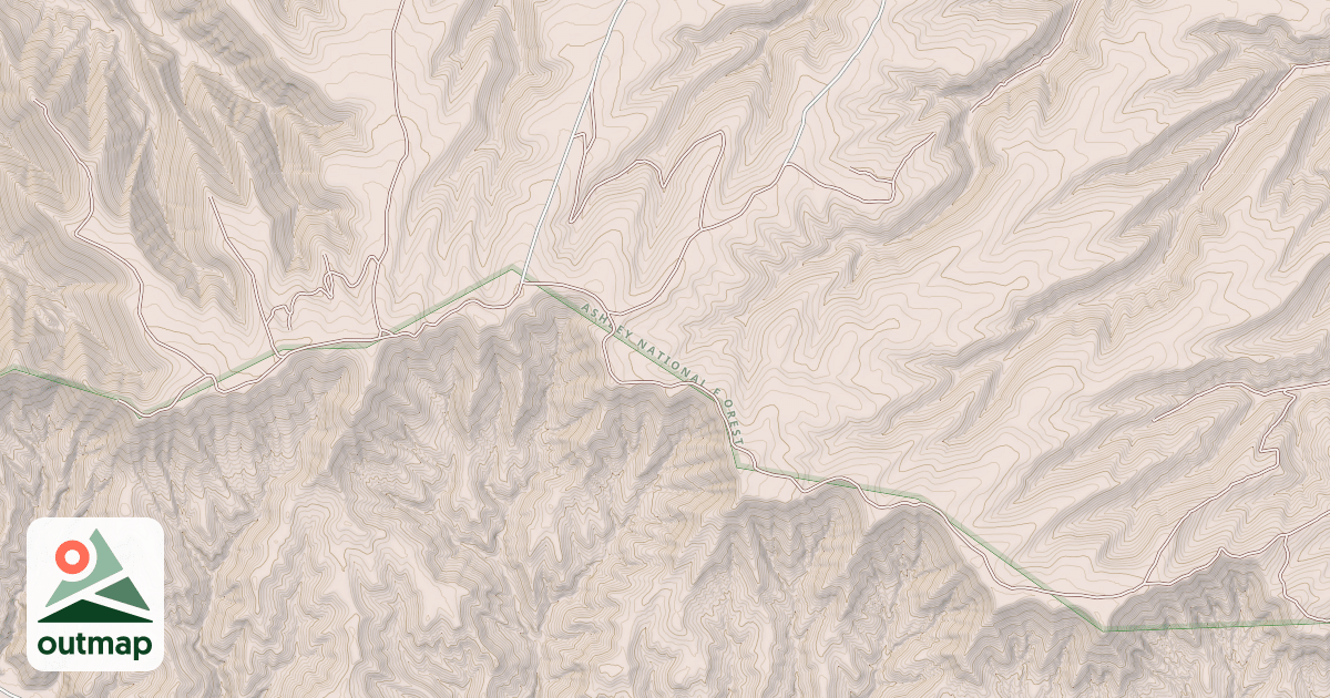 Map of ANTHRO MOUNTAIN