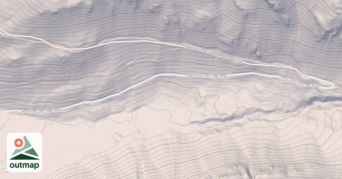 Map of NORTH FORK LOST CREEK