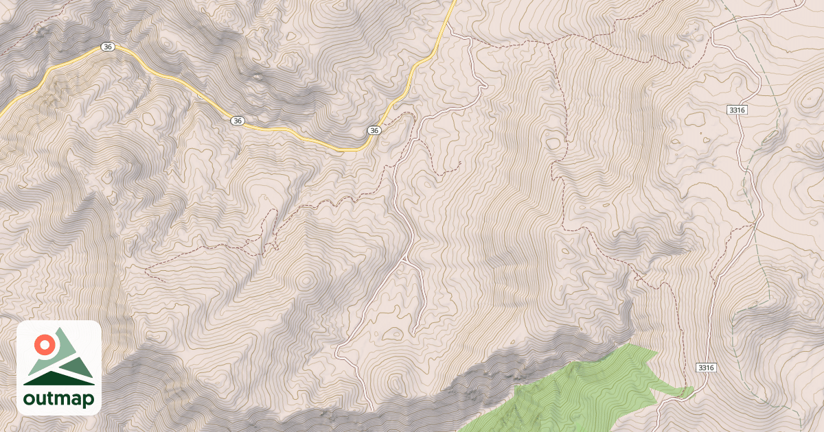 Map of MILL HOLLOW