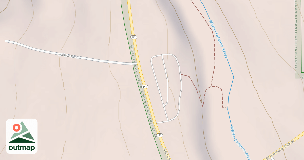 Map of WHITE SALMON RIVER LAUNCH@BZ
