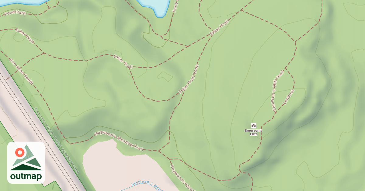 Map of Heywoods Meadow Path