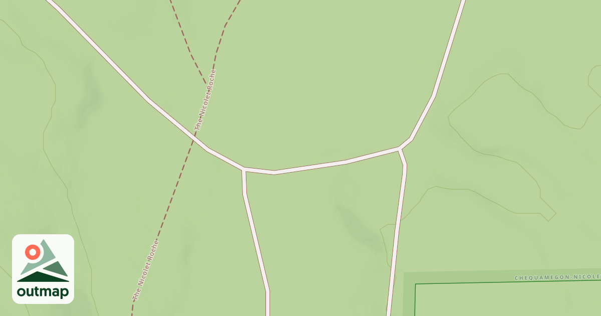 Map of Snowmobile Trail Lkln Langlade