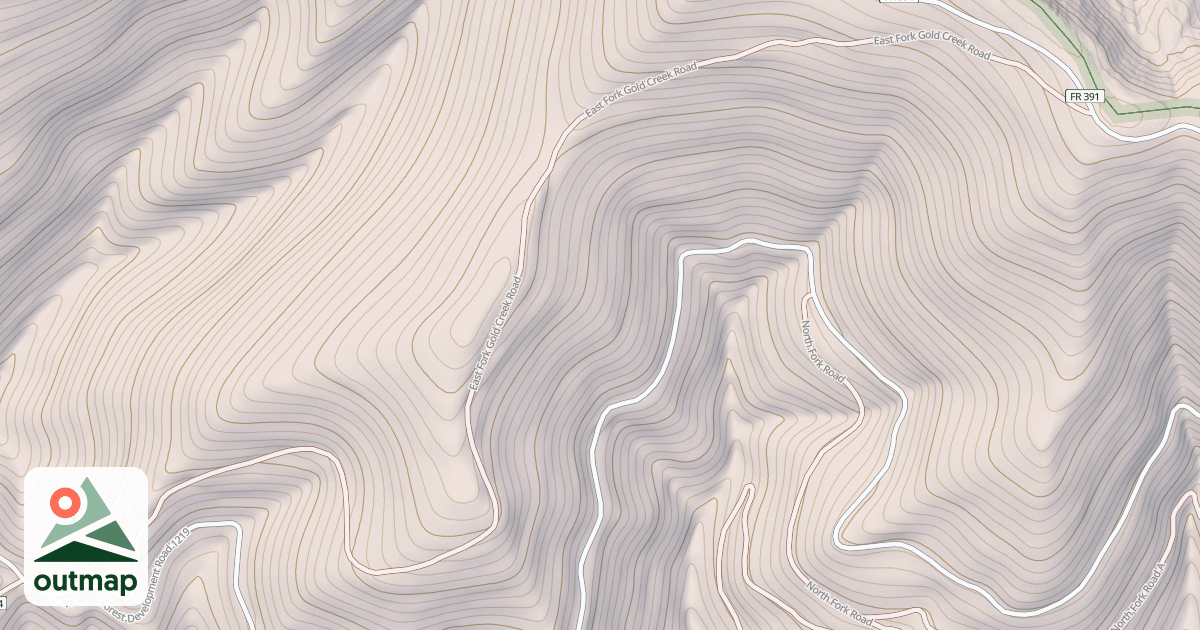 Map of EAST FORK GOLD CREEK