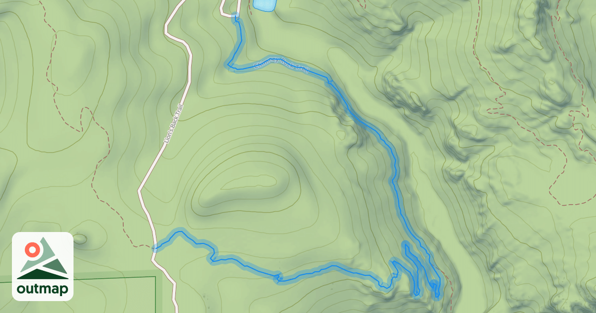 Map of Chimney Rock Trail