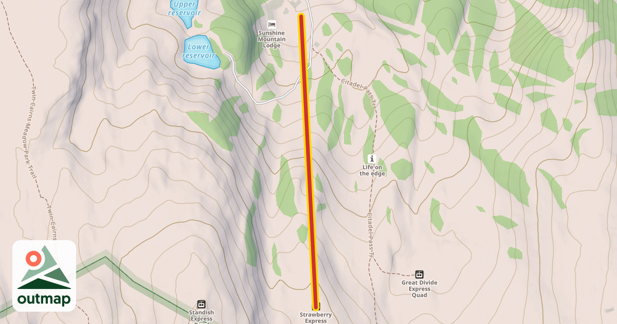 Map of Strawberry Express Quad