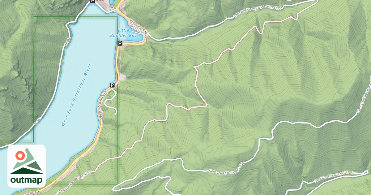Map of (FDR) LITTLE BOULDER-SLATE CR.