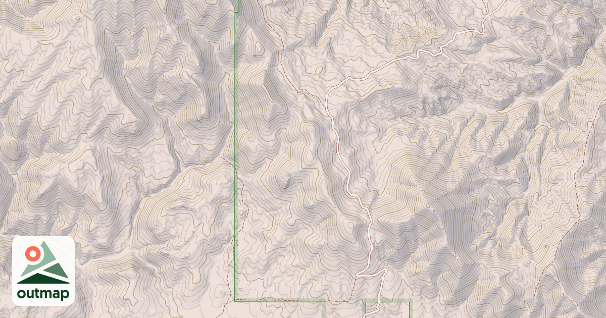 Map of Danskin Ridge Southeast