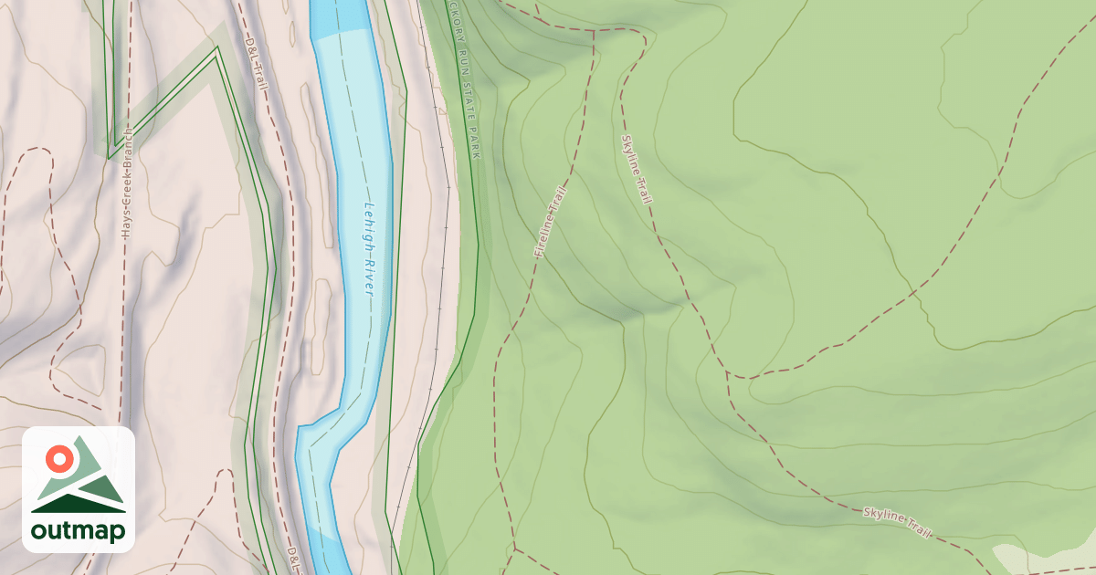 Map of Hickory Run State Park Trails
