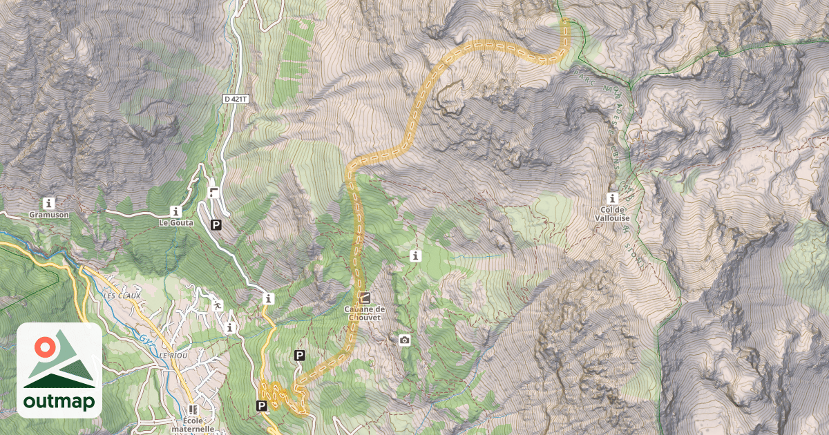 Map of Cime de la Condamine — Saint-Antoine