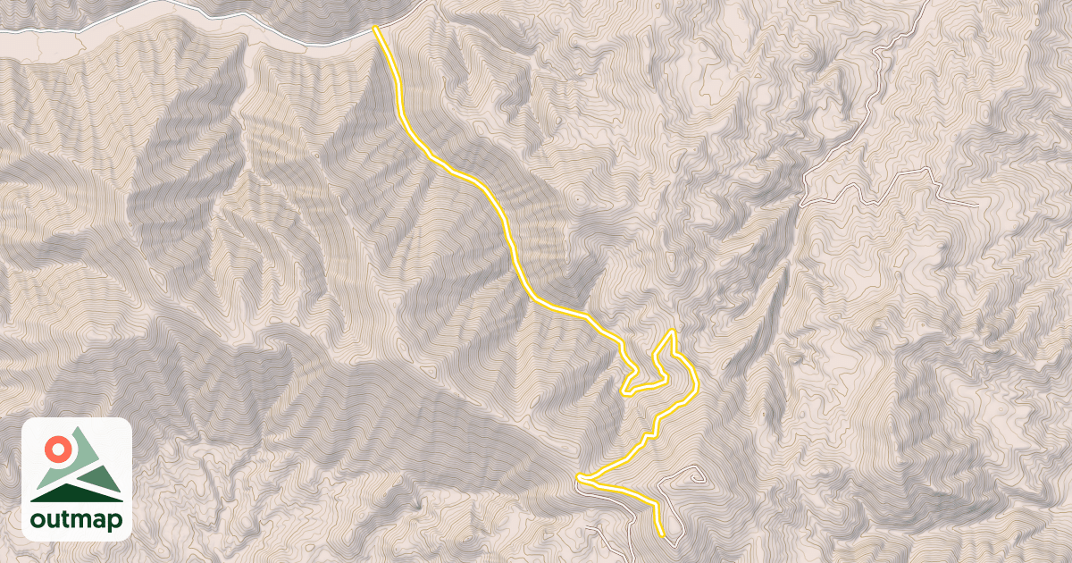 Map of Sharps Canyon Road