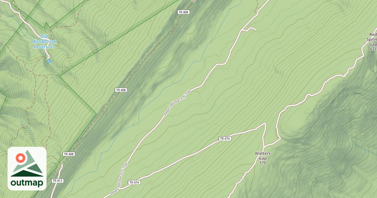 Map of Peters Mill Run