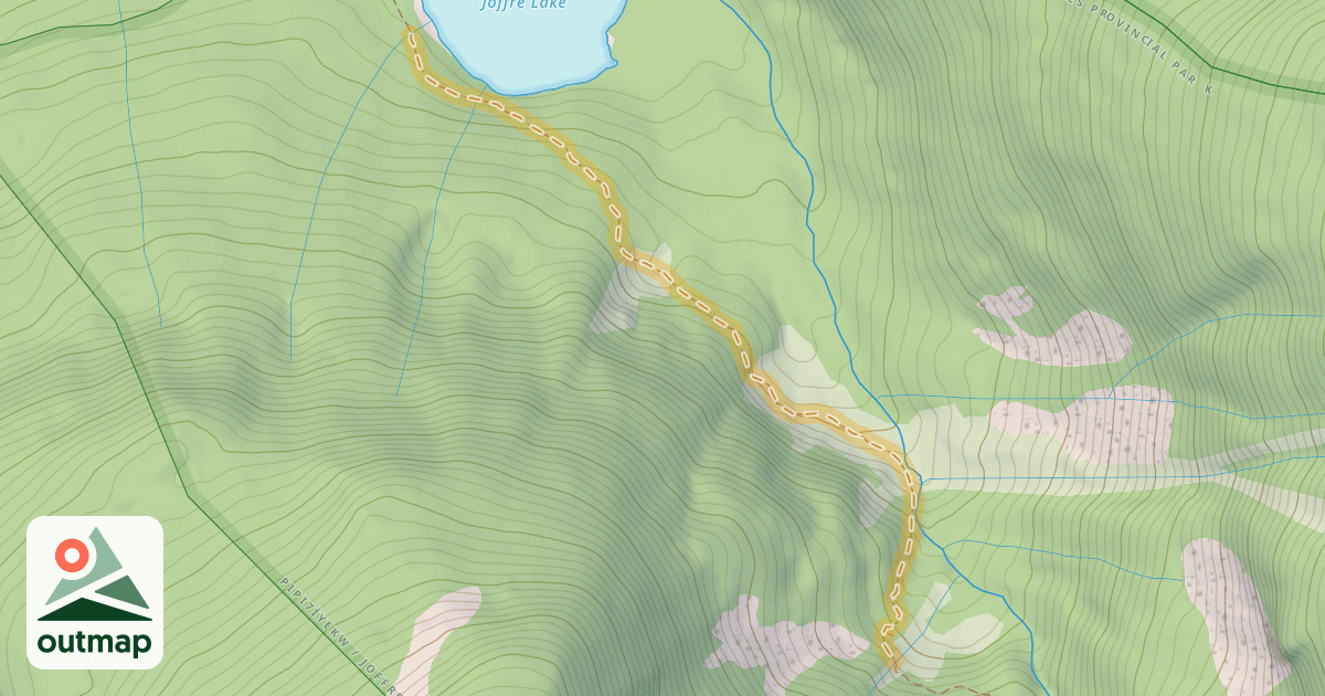 Map of Joffre Lakes Trail