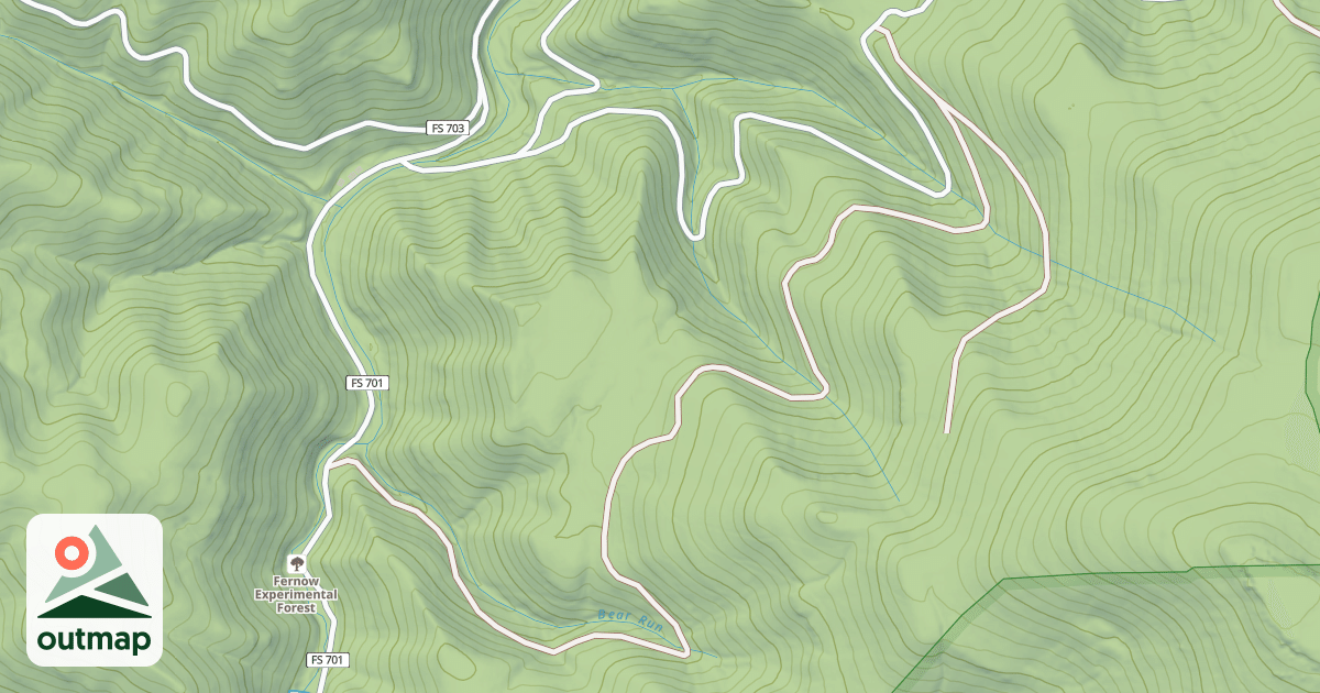 Map of BEAR RUN