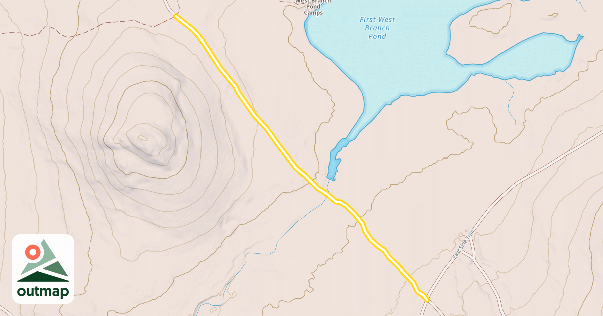 Map of First West Branch Cutoff