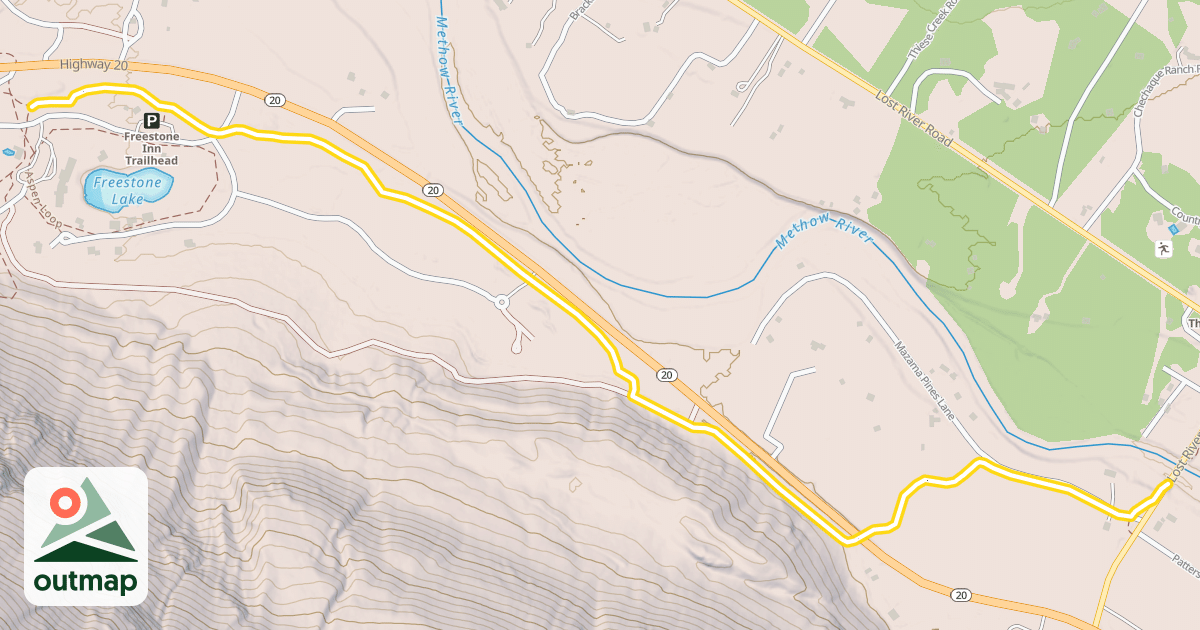 Map of Methow Valley Community Trail- Mazama to Freestone Inn