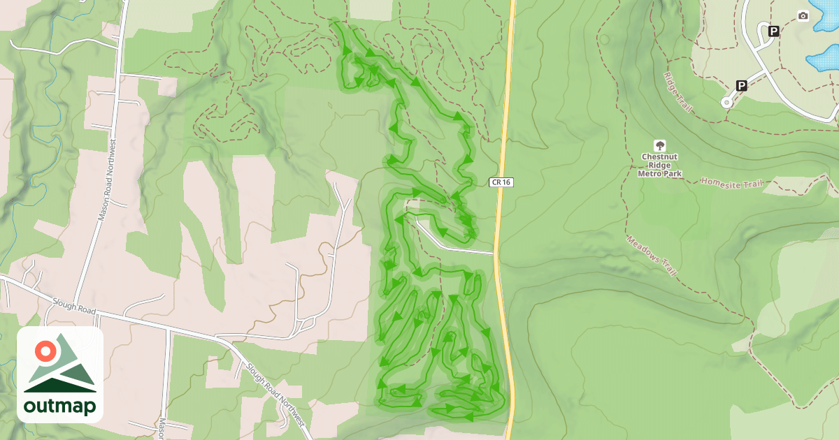 Map of Stage Two - Chestnut Ridge MTB Trail