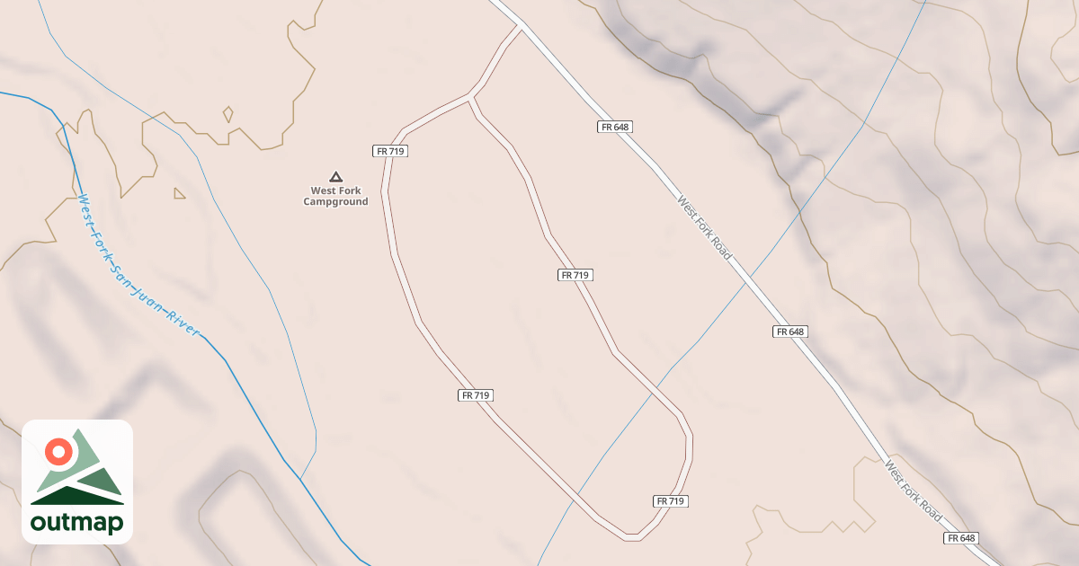 Map of WEST FORK CG