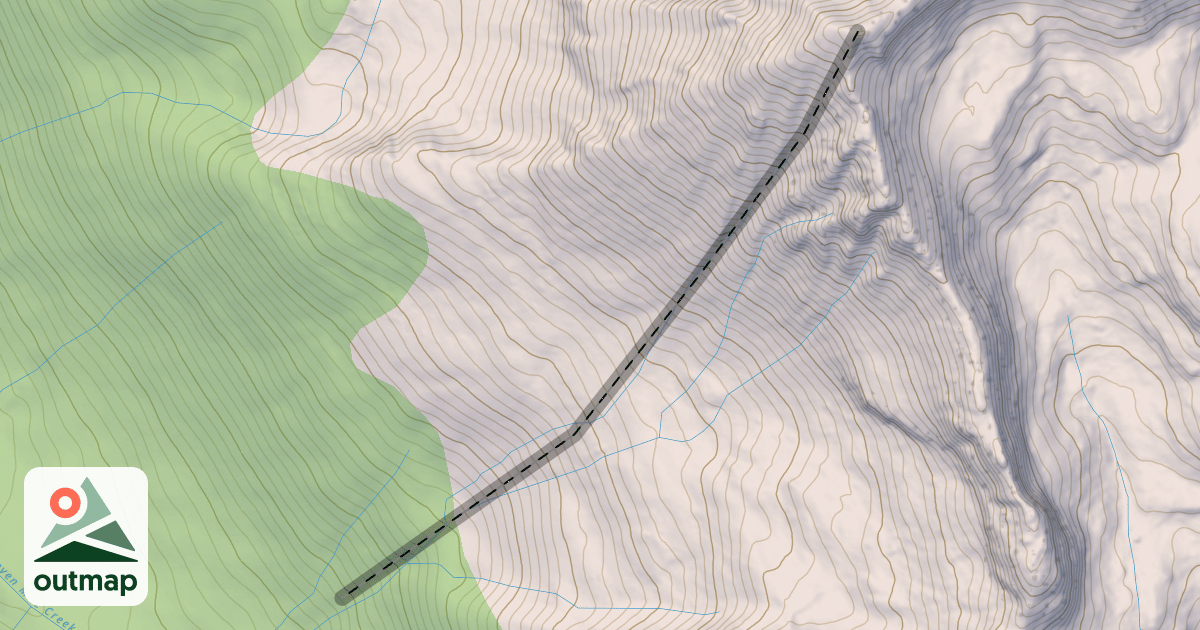 Map of Steeper Entrance to Seven Mile Bowl