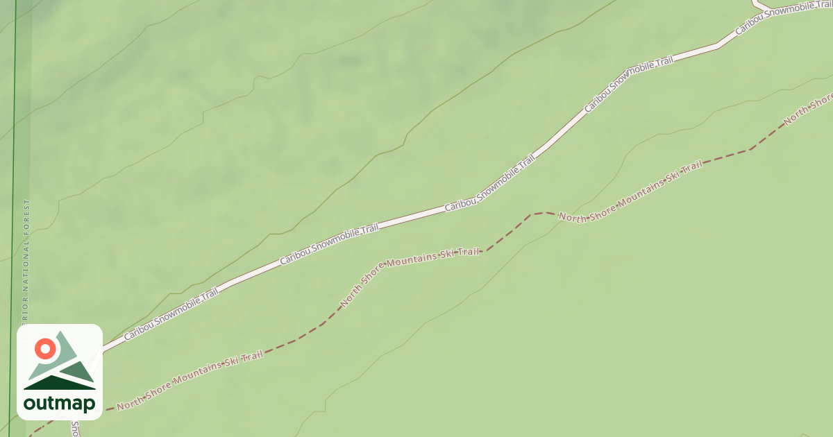 Map of Caribou Snowmobile Trail