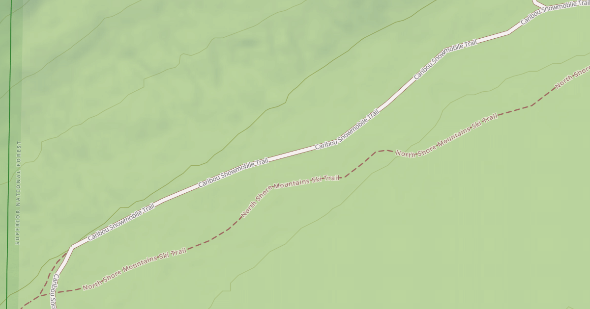 Map preview of Caribou Snowmobile Trail