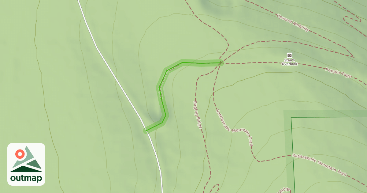 Map of Crossover Connection - Stan's Overlook