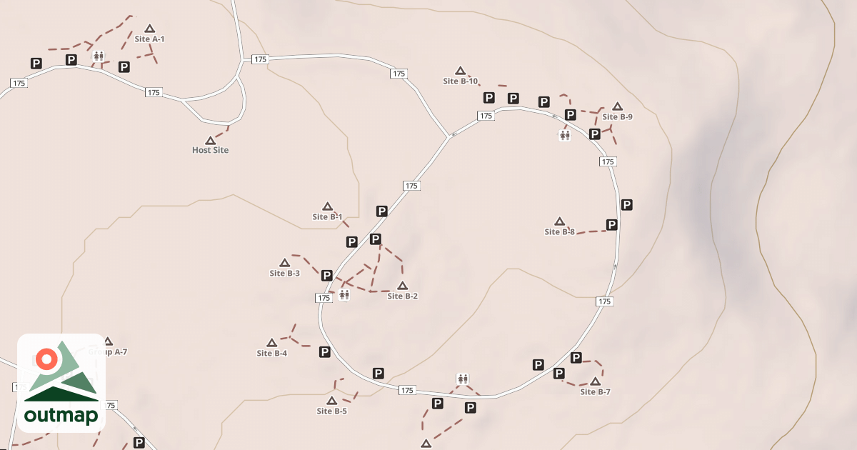 Map of BLACKHAWK CAMPGROUND LOOP B