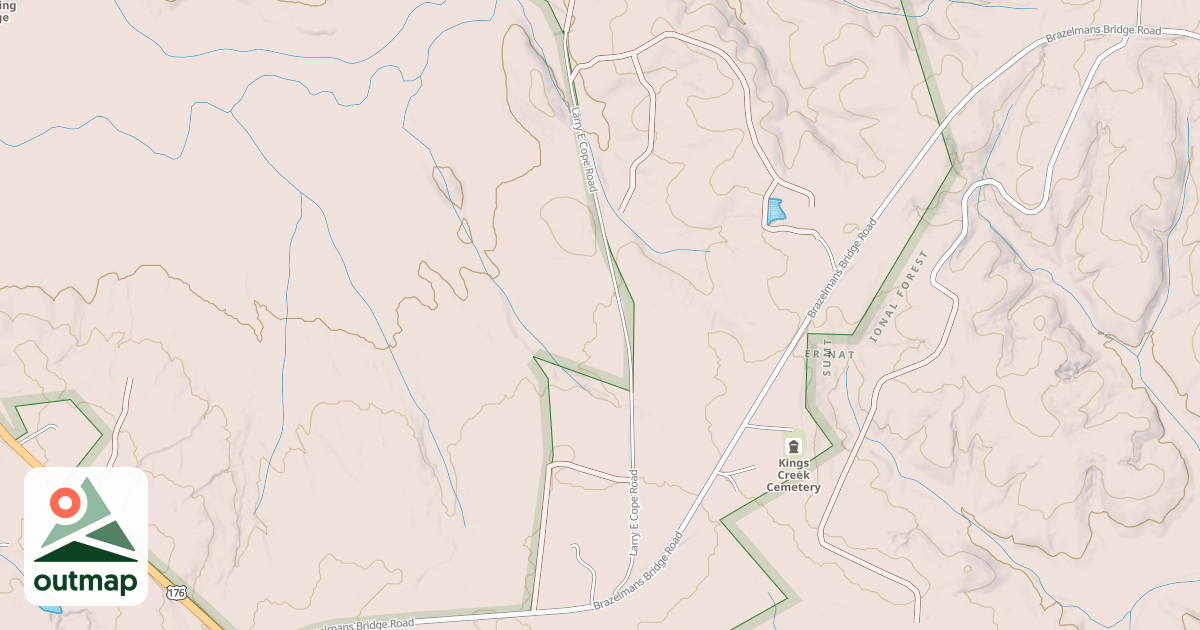 Map of BRAZZLEMAN BRIDGE J