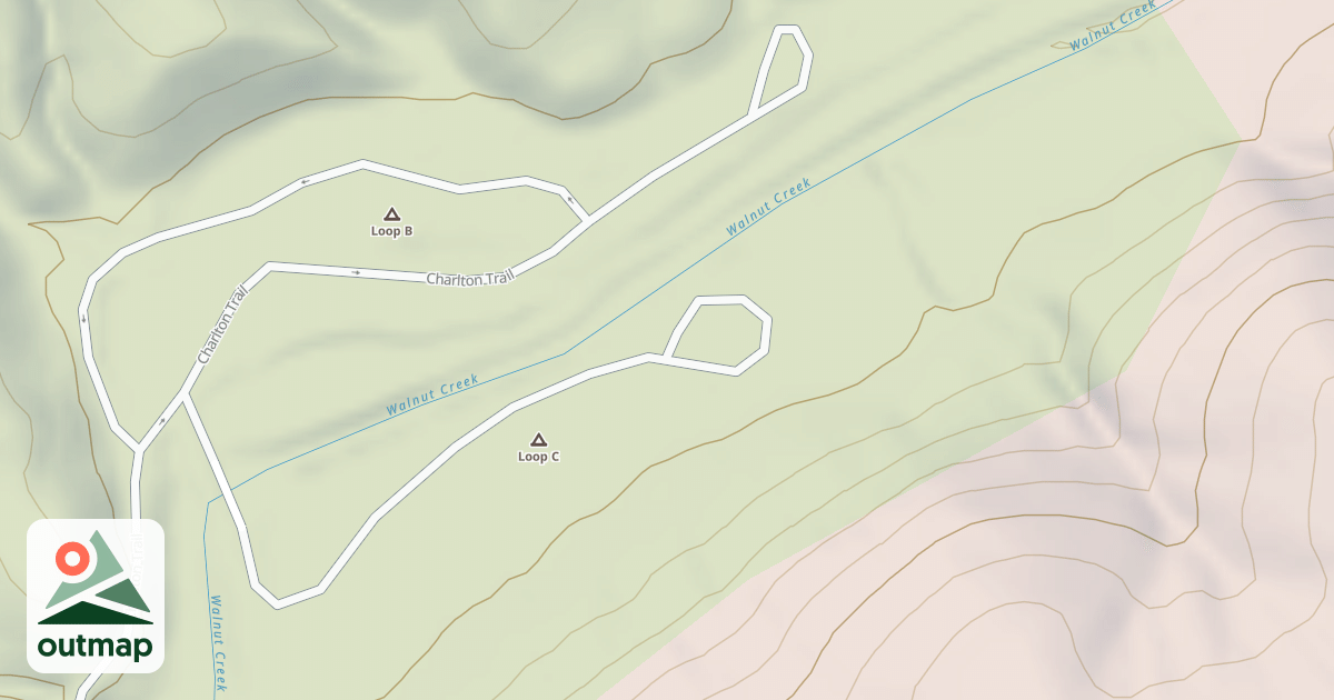 Map of CHARLTON CAMP LOOP C