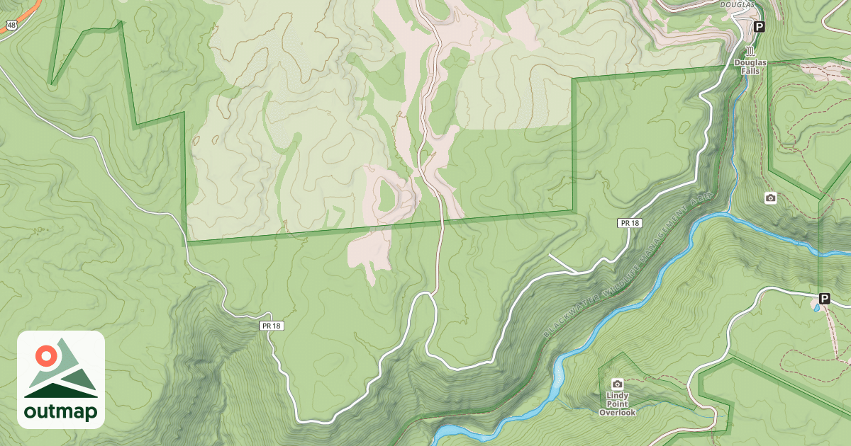 Map of BACKBONE MTN