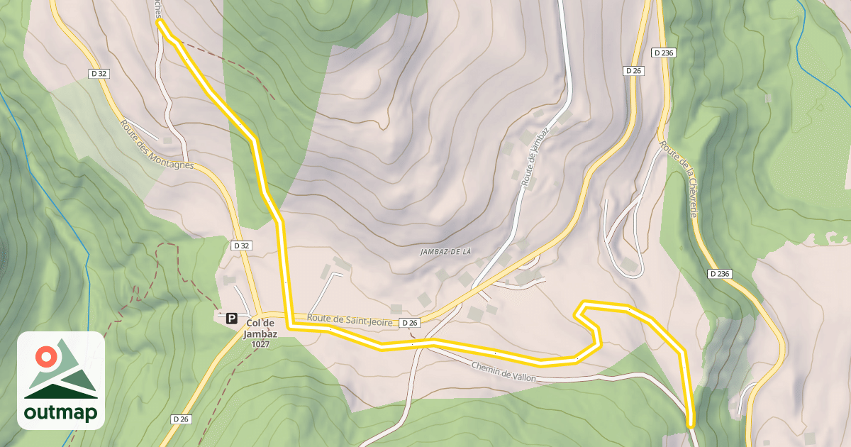 Map of Lac de Vallon