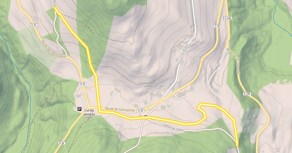 Map preview of Lac de Vallon