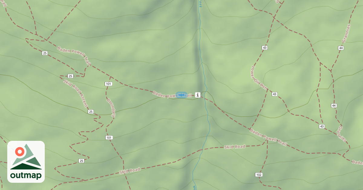 Map of Baden Powell Trail